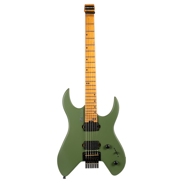 Spira S-400 MGR Headless Electric Guitar, Satin Green 