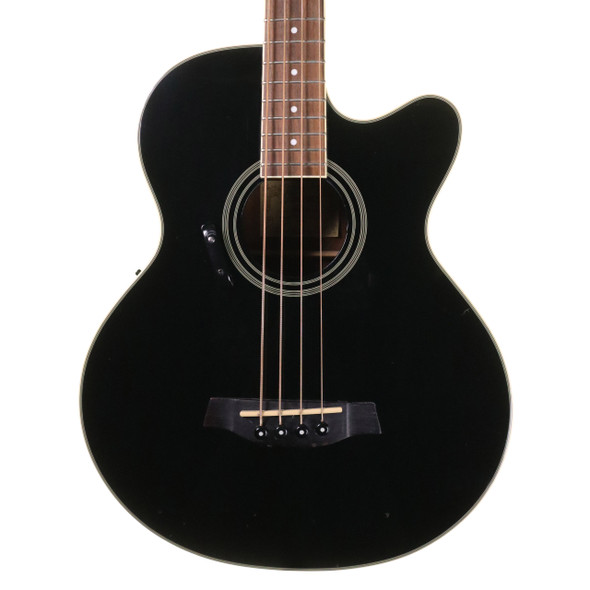 Ibanez AEB8EBK Electro-Acoustic Bass Guitar, Black (pre-owned)