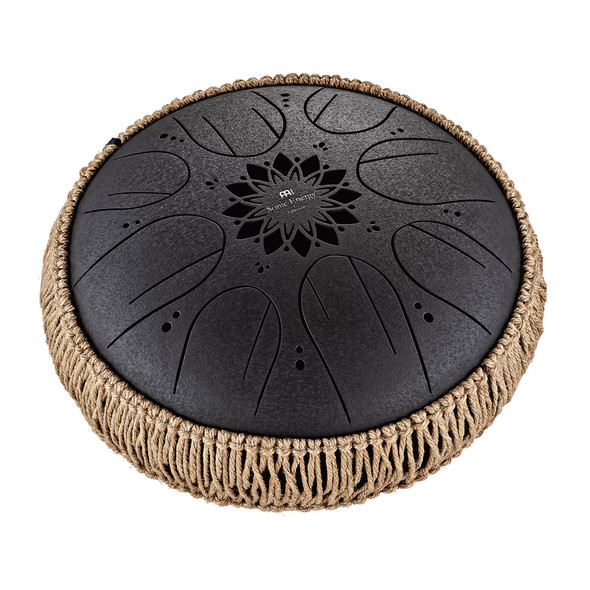 Meinl Sonic Energy 10 Inch Medium Octave Steel Tongue Drum, B Minor, Black 