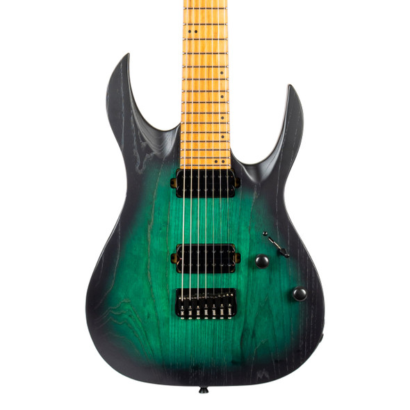 Spira S-607 AGR 7 String Electric Guitar, Green Stain 