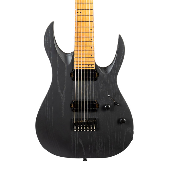 Spira S-607 ABK 7 String Electric Guitar, Black Stain 