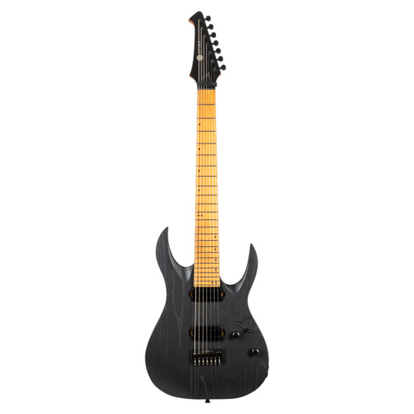 Spira S-607 ABK 7 String Electric Guitar, Black Stain 