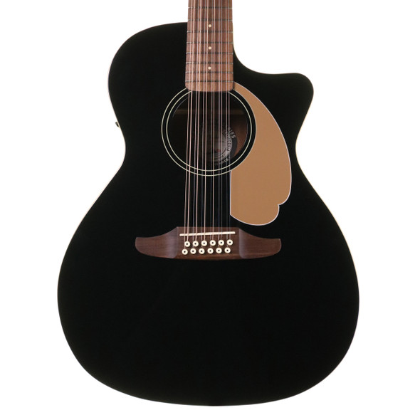 Fender California Series Villager 12 String Electro Acoustic, Black with Gig Bag (pre-owned)