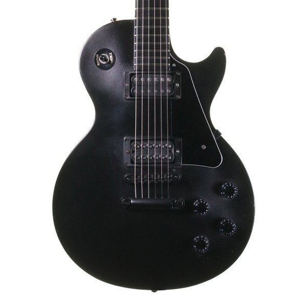 Gibson Les Paul Gothic Electric Guitar, Black (Refinished, No Case) (pre-owned)