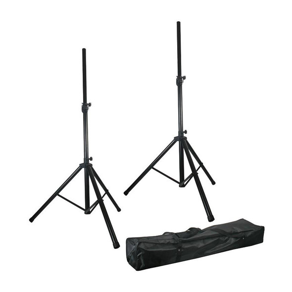 Pulse Twin Adjustable Speaker Stands Set with Bag 
