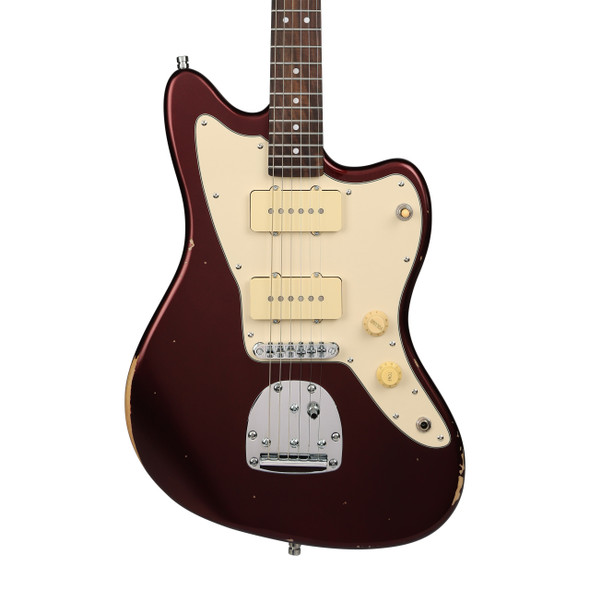 Patina PJ-6 OX R Relic Electric Guitar, Oxblood 