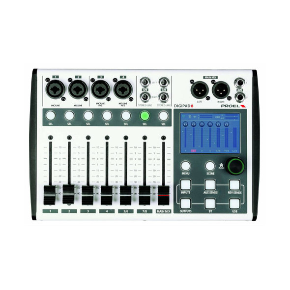 Proel Digipad8 Digital Mixer with Motorised Faders 