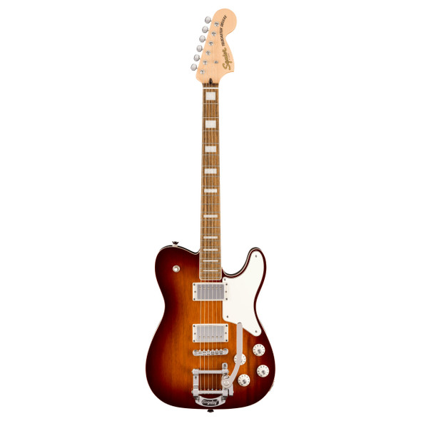 Fender Squier Paranormal Troublemaker Telecaster Deluxe Bigsby Electric Guitar, Honey Sunburst 