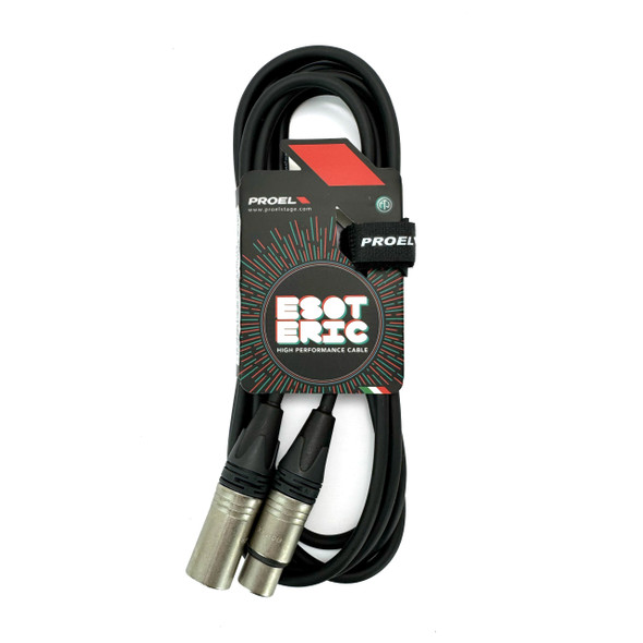 Proel Professional Neutrik 3m/10ft Male XLR to Female XLR Cable (ESO210LU3) 
