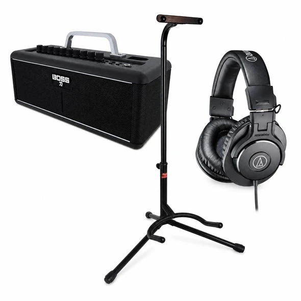 Boss Katana-Air Complete Wireless Guitar Practice Bundle with Headphones & Stand 