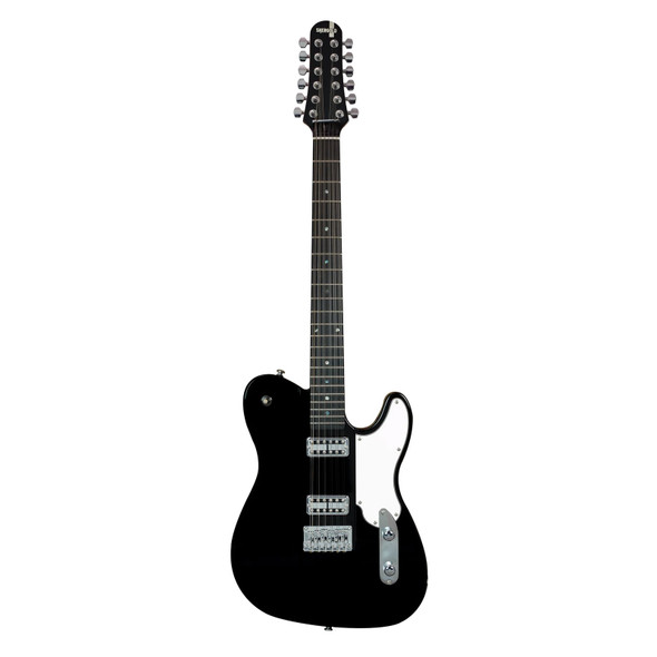 Shergold Telstar Standard ST14 12-String Electric Guitar, Black 