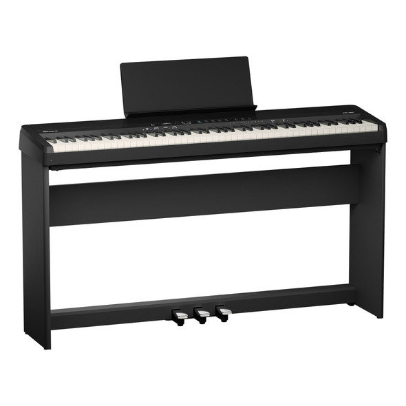 Roland FP-40 Digital Piano, Black with Stand and Pedals 
