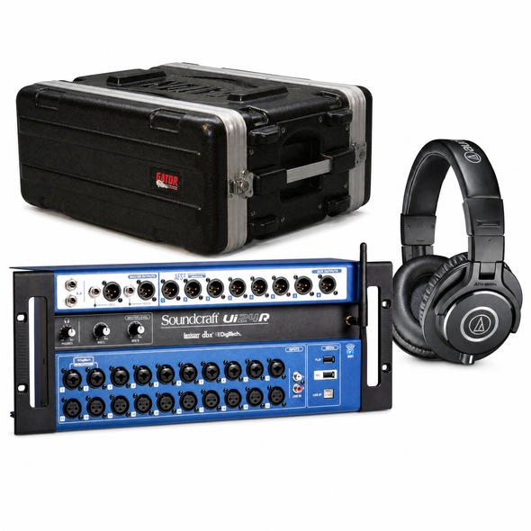 Soundcraft Ui24R Professional Live Rack Bundle 