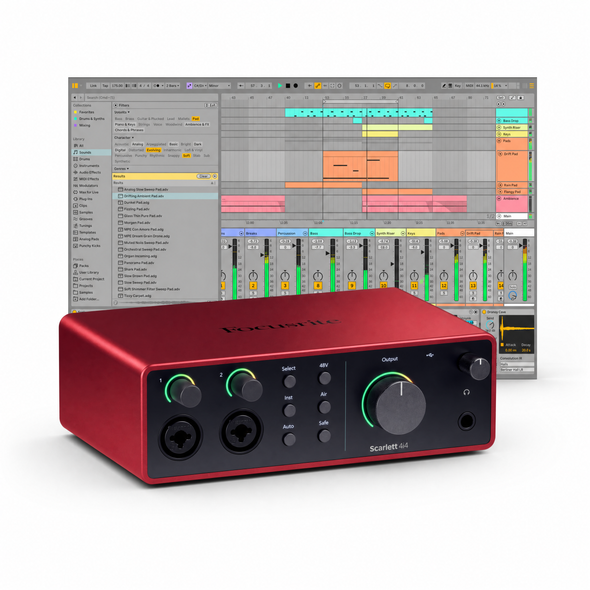 Focusrite Scarlett 4i4 (4th Gen) with Ableton Live 12 Standard 