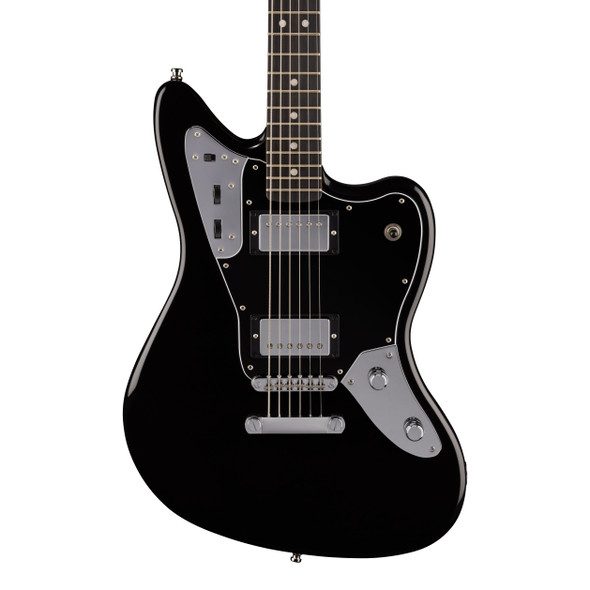 Fender Ltd Edition Player Fusion Jaguar Baritone Special Electric Guitar, Black, Ebony 