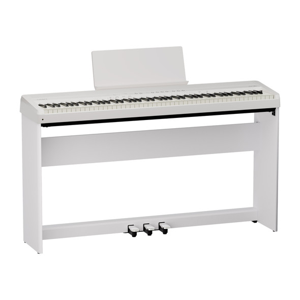 Roland FP-40 WH Digital Piano, White with Stand & Pedals 
