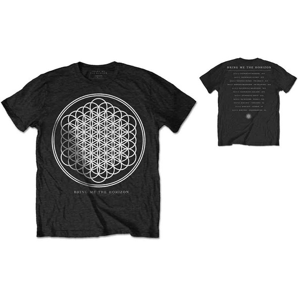Bring Me The Horizon Unisex T-Shirt: Sempiternal Tour (Black) (Back Print) Large 