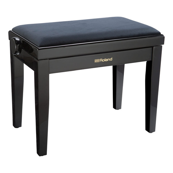 Roland RPB-220PE Rise & Fall Piano Bench, Polished Ebony, Velour Top 