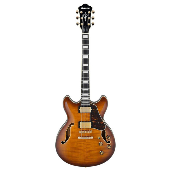 Ibanez AG95QA-DBS Artcore Expressionist Electric Guitar, Dark