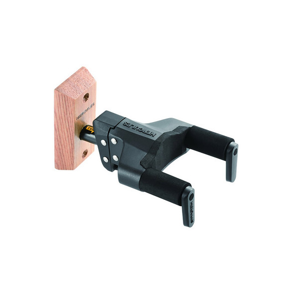 Hercules GSP38WBPLUS Wall Mounted Guitar Hanger, Wood Base, Short Arm. 