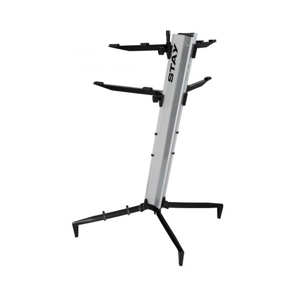 STAY 1300/02 Tower Two Tier Keyboard Stand, White - Absolute Music