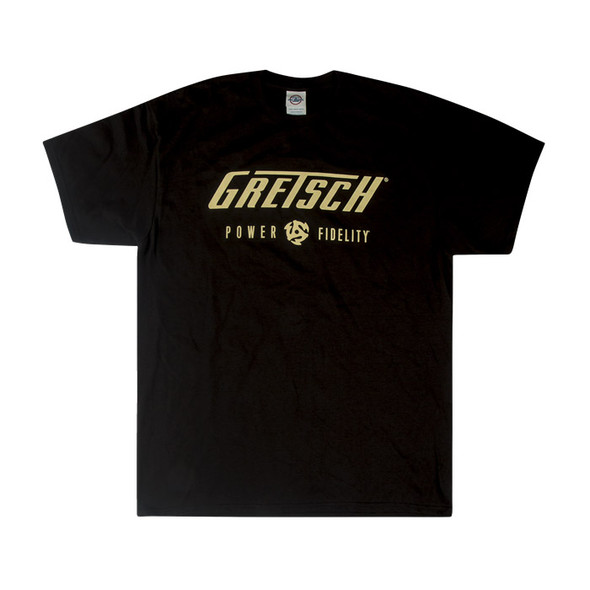 Gretsch Power & Fidelity Mens T-Shirt, Black, Large 