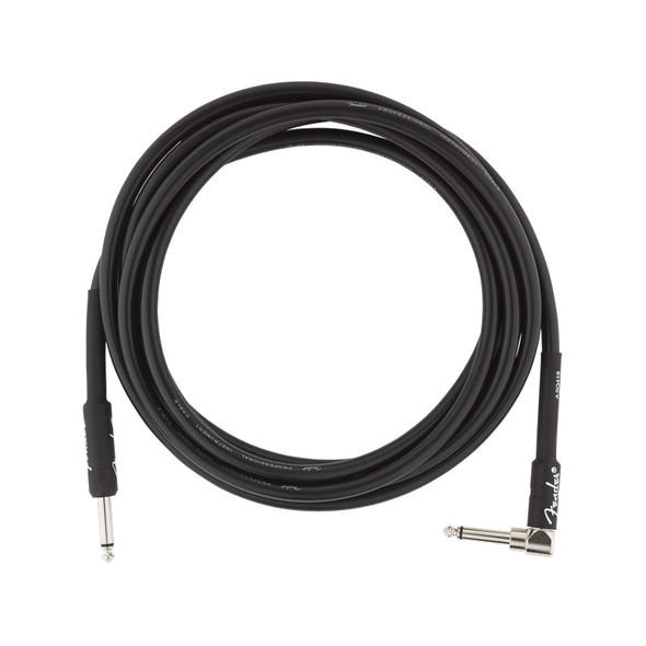 Fender Pro Series 10 foot Angled Instrument Cable, Black 