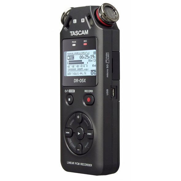 Tascam DR-07X Stereo Handheld Digital Audio Recorder and USB Audio