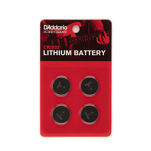 D'Addario CR2032 Lithium Battery, 4-pack 