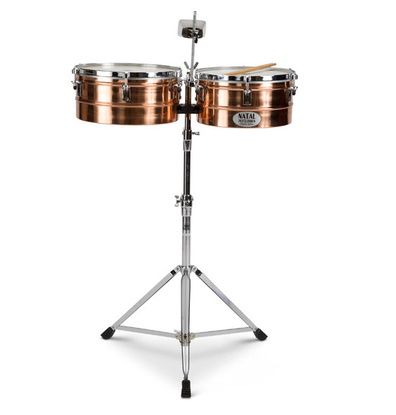 Natal NT1314TBRO Bronze 13 & 14 Inch Timbales with Stand 