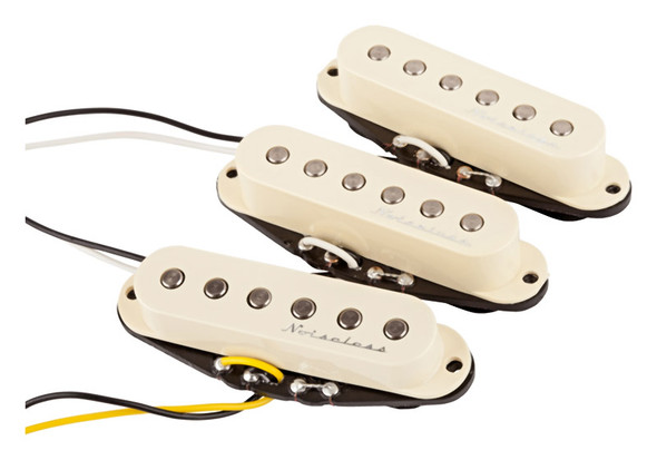 Fender Hot Noiseless Strat Pickups, Set of 3, Aged White  