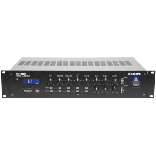 Adastra RM1202 Mixer-amp 2 x 120W + USB/SD/FM/BT  (ex-display, no box)