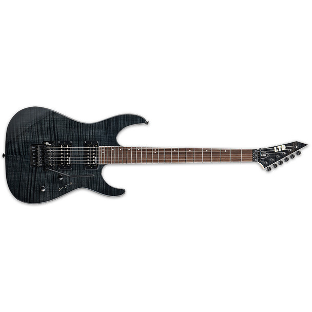 ESP LTD M-200 Flamed Maple Electric Guitar, See Thru Black 