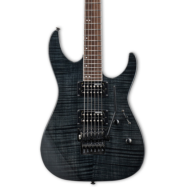 ESP LTD M-200 Flamed Maple Electric Guitar, See Thru Black 