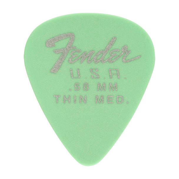 Fender 351 Dura-Tone .58 Picks, 12 Pack, Surf Green 