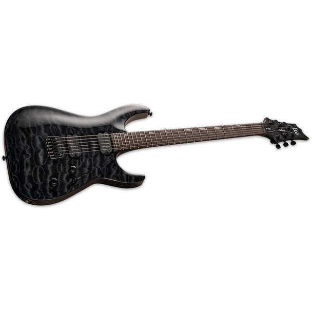 ESP LTD H-1001 Quilted Maple Electric Guitar, See Thru Black  