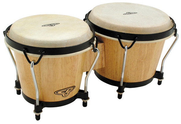 Latin Percussion CP221-AW Traditional Bongos, Natural Wood 