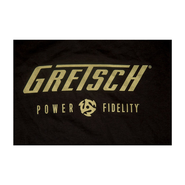 Gretsch Power & Fidelity Mens T-Shirt, Black, Medium 