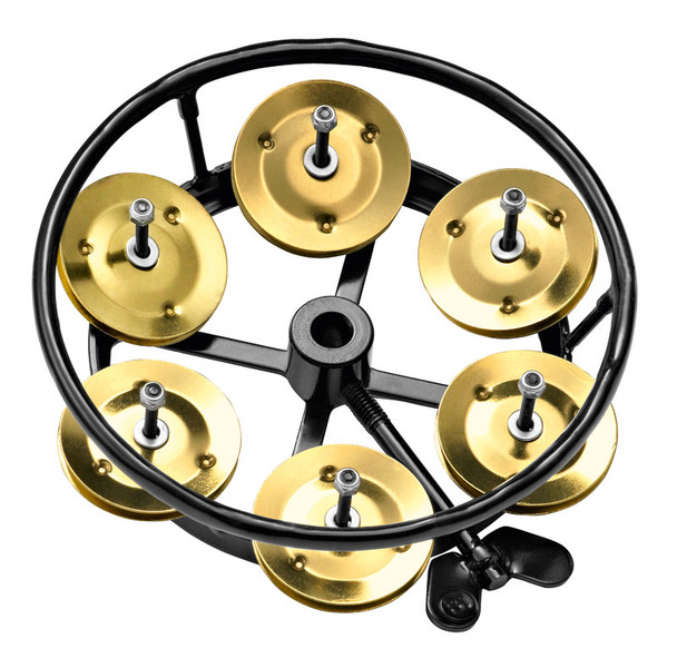 Meinl THH1B-BK Hi Hat Tambourine with Brass Jingles  