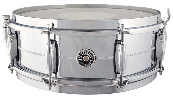 Gretsch GB4160 Brooklyn 14 x 5 Inch Chrome on Brass Snare Drum 