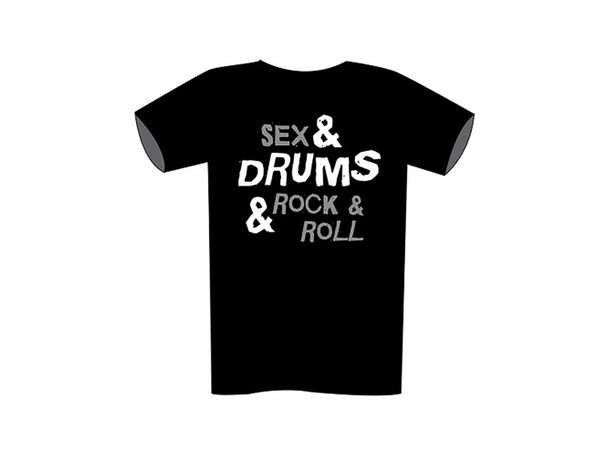 Adult T shirt - Sex & Drums - Black - MEDIUM  