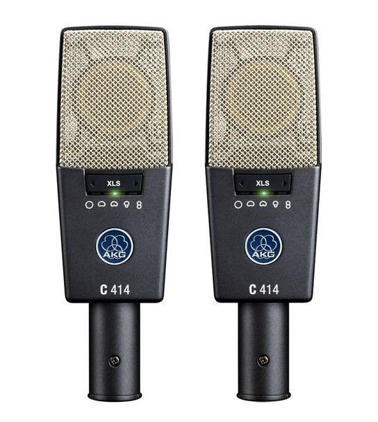 AKG C414 XLS ST condenser microphones (stereo pair) 