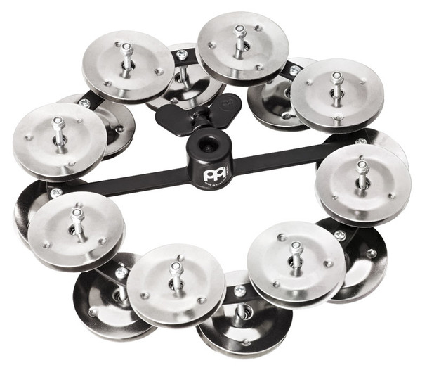 Meinl HTHH2BK Headliner Double Row Steel Hi Hat Tambourine   