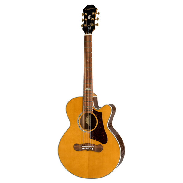 Epiphone EJ-200 Coupe Electro-Acoustic Guitar, Vintage Natural 