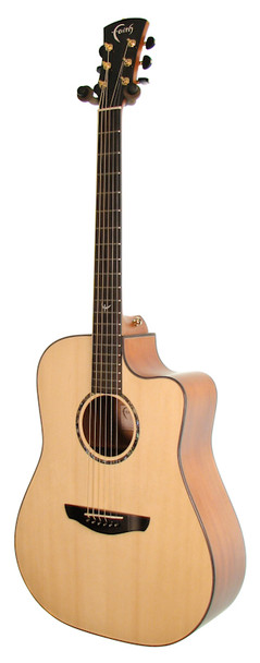 Faith FSCE, Natural Series Saturn Dreadnought Cutaway, Electro Acoustic Guitar 