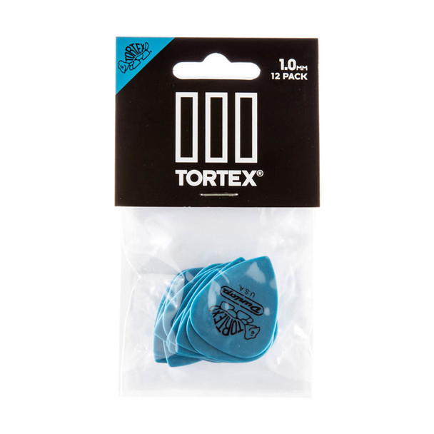 Dunlop Tortex TIII Picks 1mm, Pack of 12 