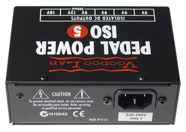 VooDoo Lab ISO-5 Effects Power Supply For DC Pedals 