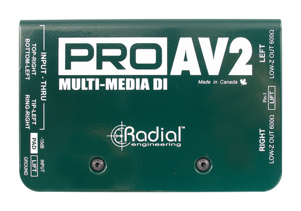 Radial ProAV2 Passive multimedia direct box - stereo 