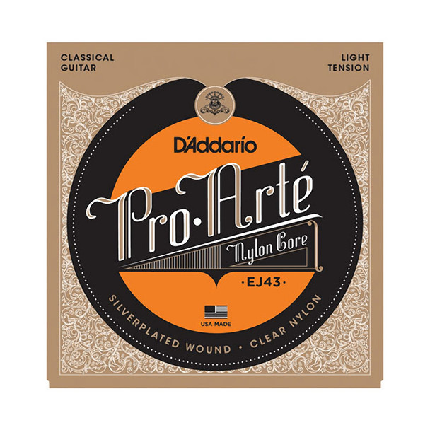 D'Addario EJ43 Pro-Arte Nylon Acoustic Guitar Strings, Light Tension 