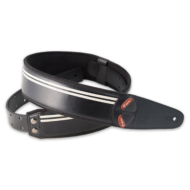 Right On Straps Mojo Series Race Black Guitar Strap, Black 